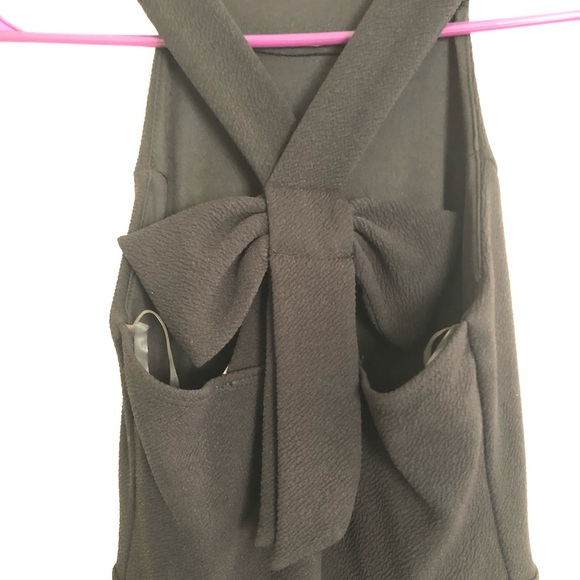 black formal a lime dress with bow - Picture 4 of 5